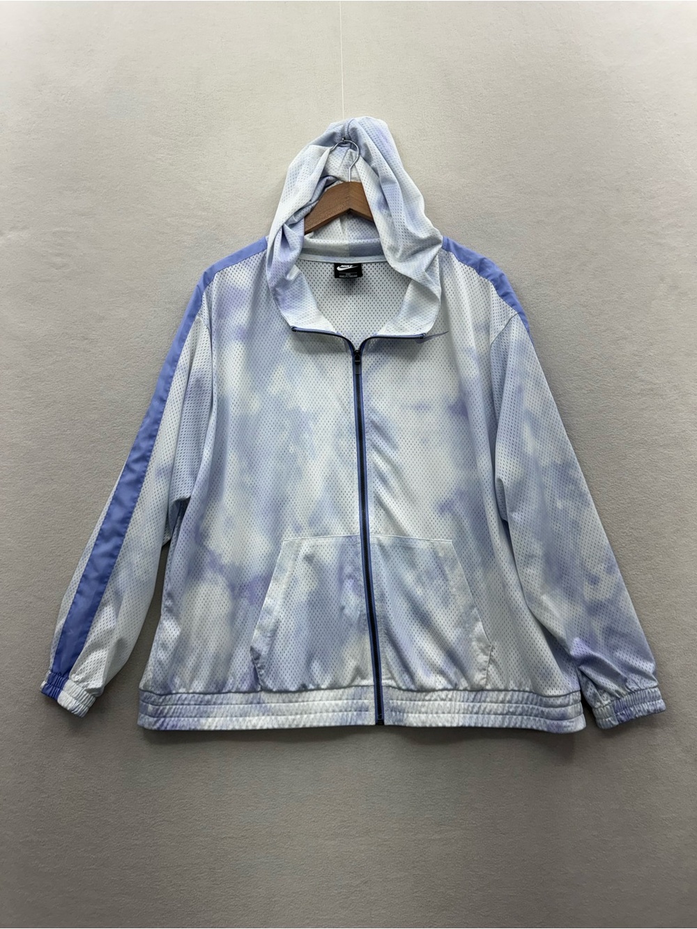 Nike Women’s 1X Icon Clash Jacket Sportswear Tie Dye Mesh Loose Fit